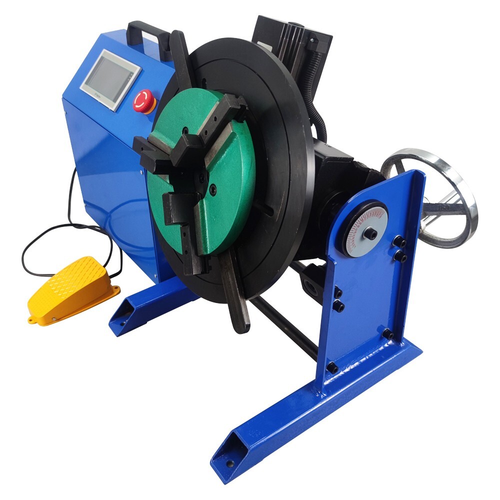 50KG Welding Positioner Turntable Welding Bench PLC Controller+ 200MM Chuck