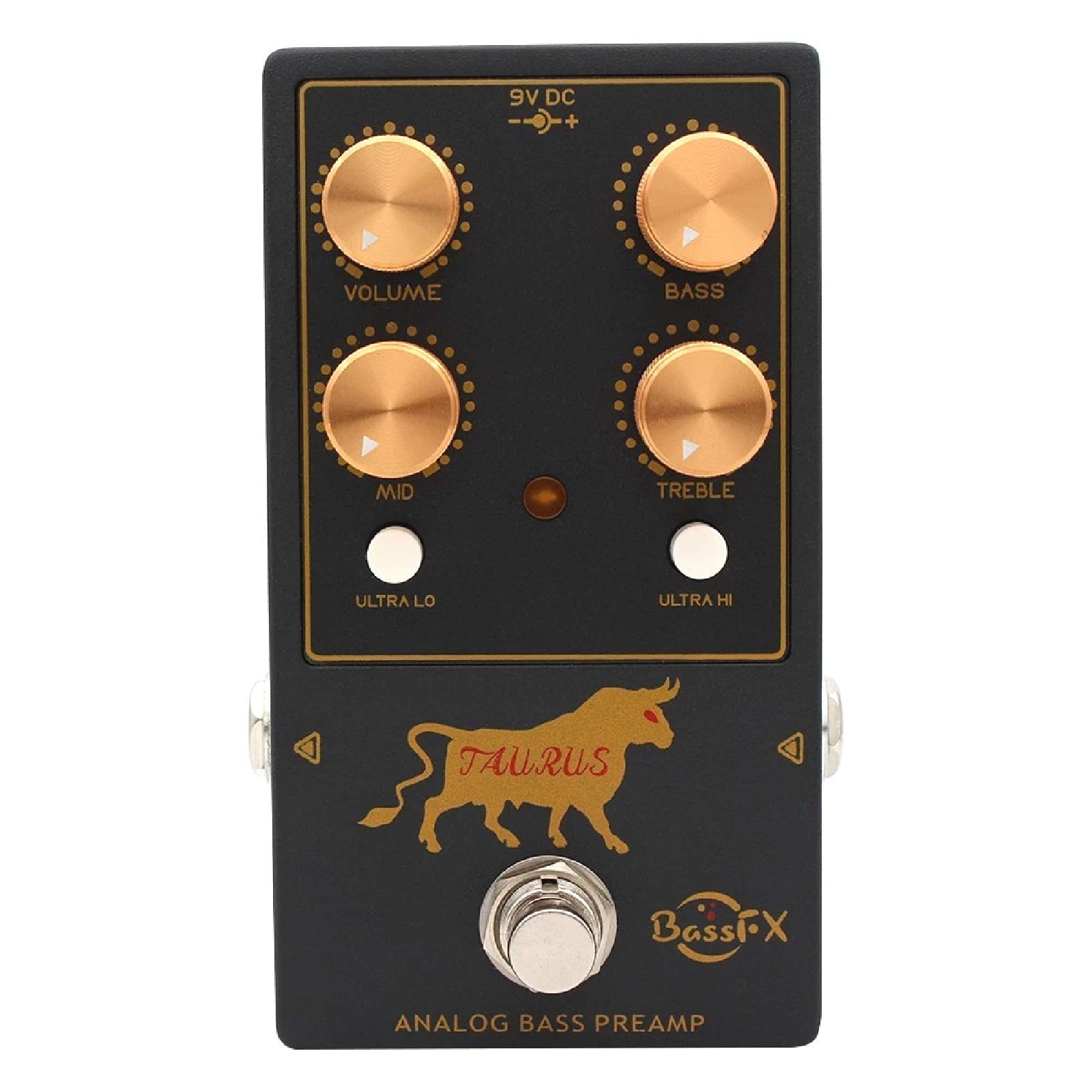 Fanmuzk TAURUS Bass Preamp Pedal 3-Band Active EQ + Ultra-Hi /Ultra-Lo Switches