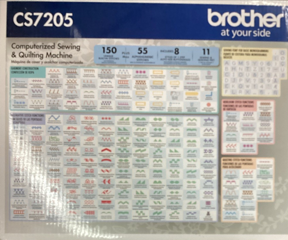 Brother CS7205 Computerized Sewing Quilting Machine - White NEW