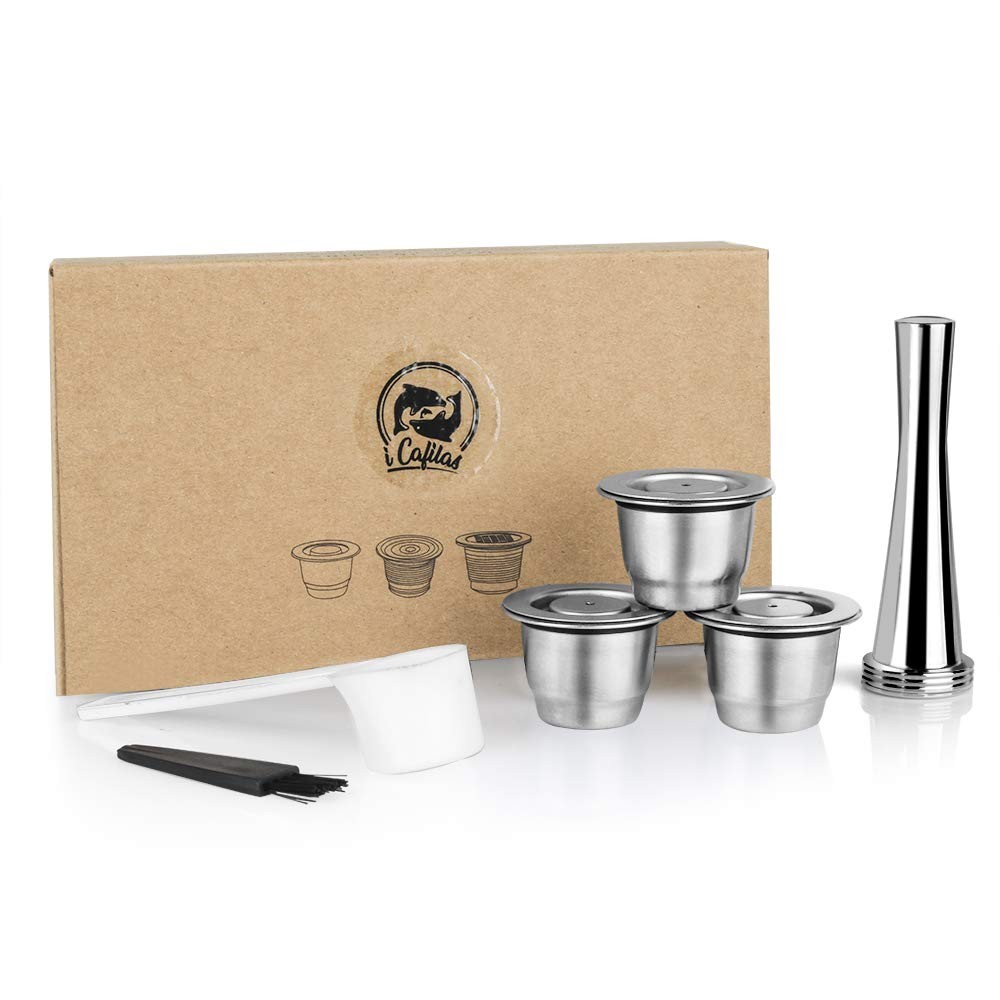 Stainless Steel Refillable Coffee Espr*sso , Reusable Coffee Pods with Nespre...