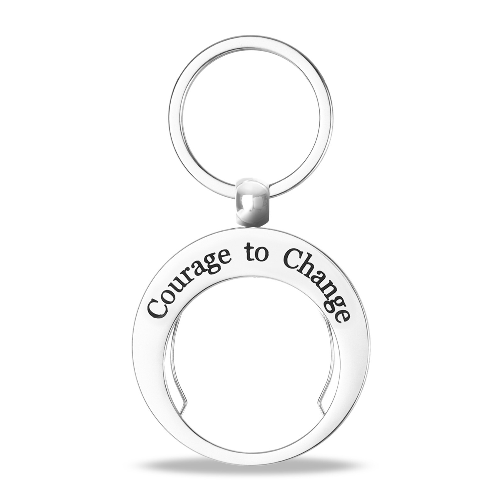 AA Coin Holder Keychain – Metal Display for Both Sides of Sobriety Chips & Token
