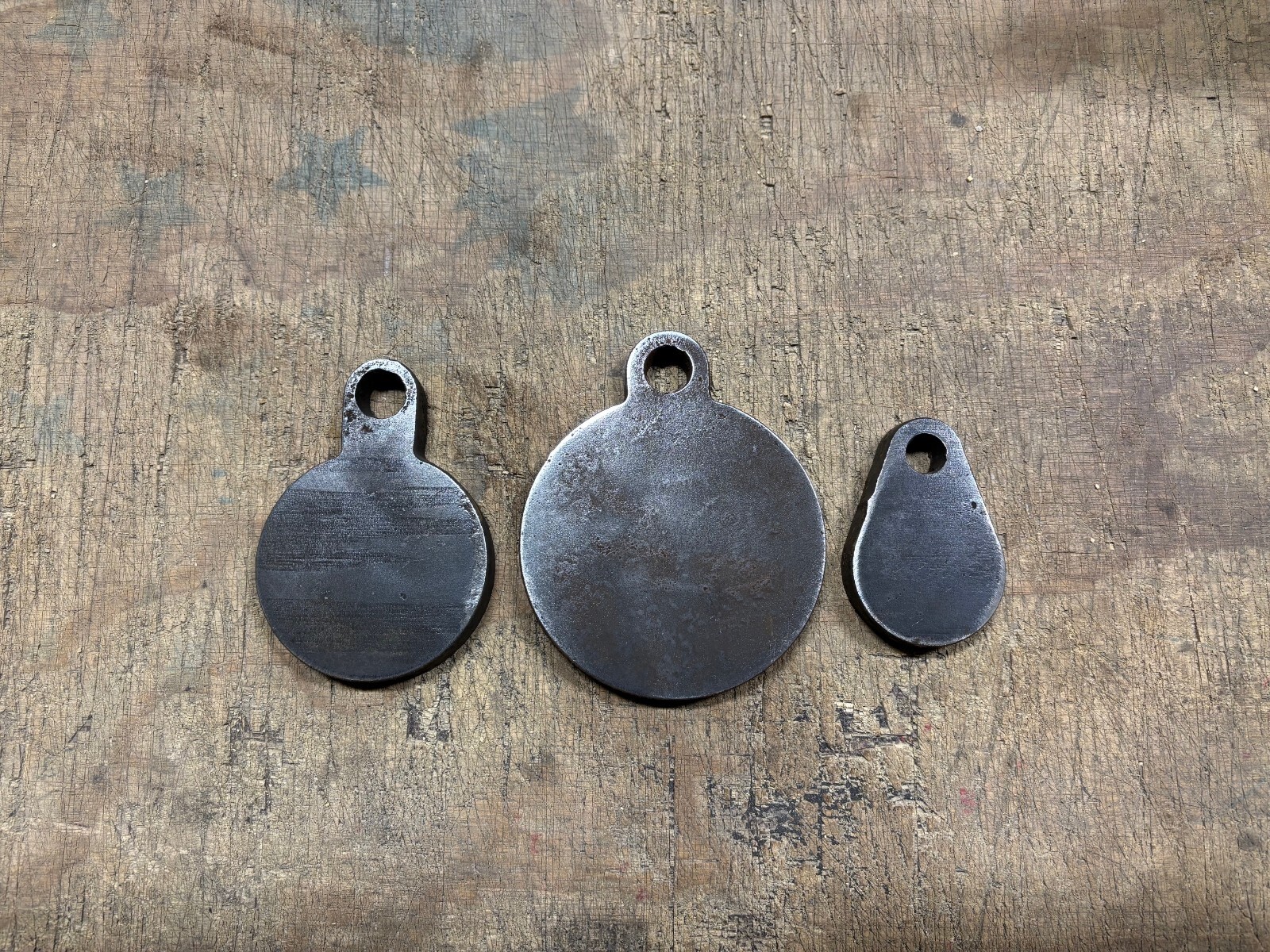 AR500 1/2" Steel Shooting Target Hanger 3pc Set 2,3,4" Surplus Blemish