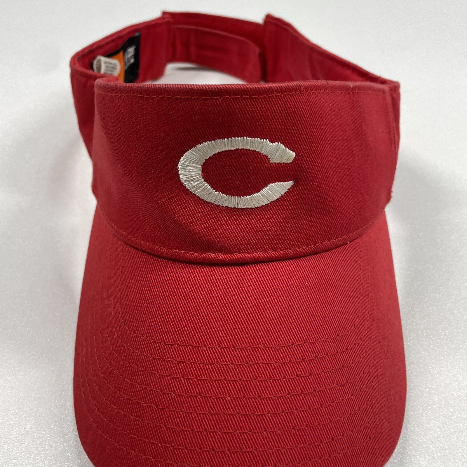 Nike Visor Hat Cap Men’s Red C Logo Embroidered Swoosh Strapback