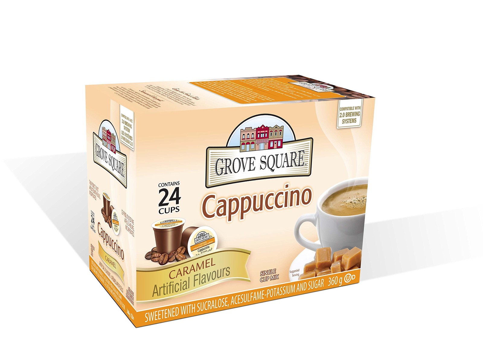 Cappuccino, Caramel, 24 Single Serve Cups by Cappuccino