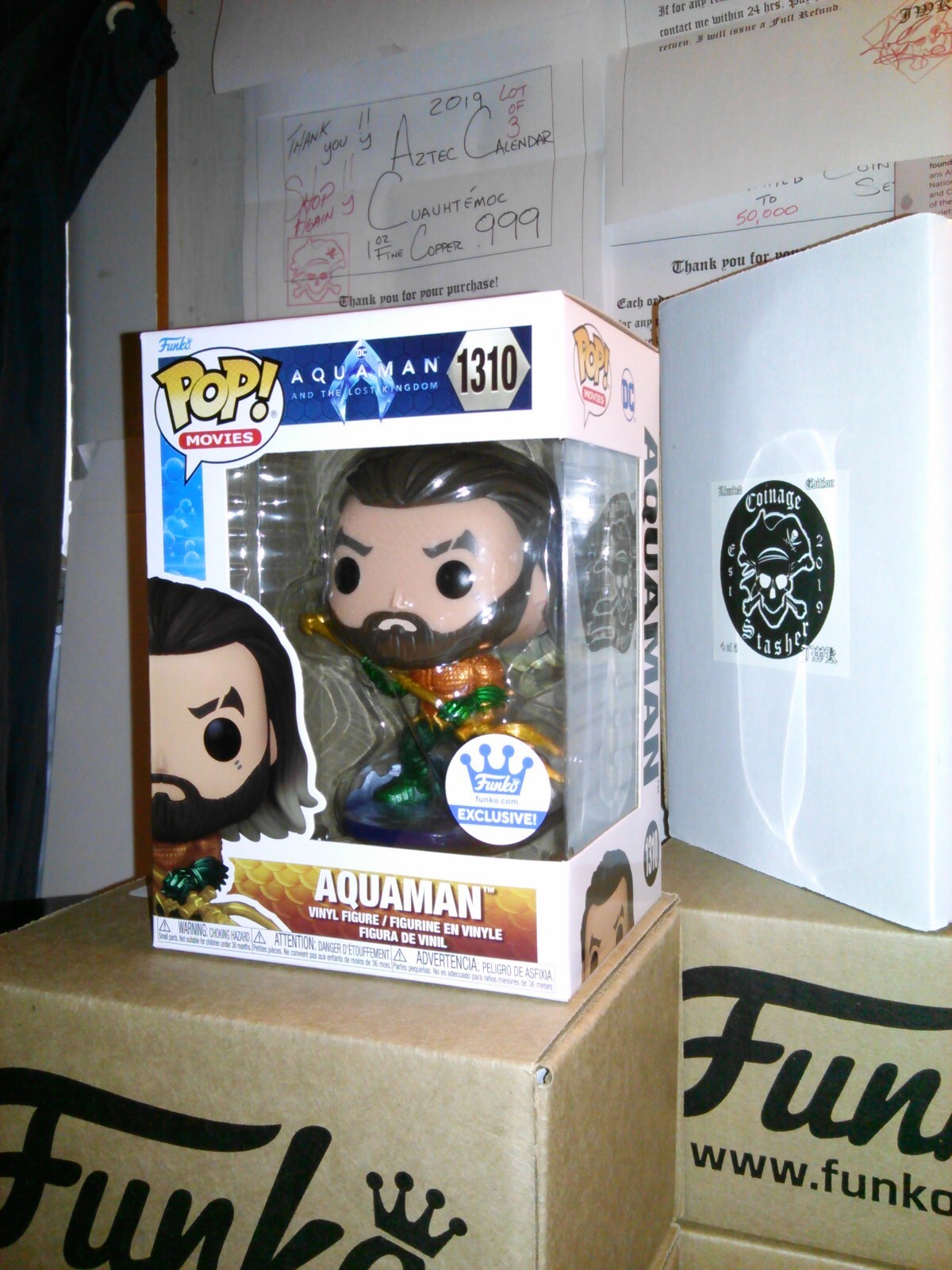 Funko Pop! *DBL Boxed* AQUAMAN on Wave 1310 *NEW* MINT/NM (DC Funko Excl.)
