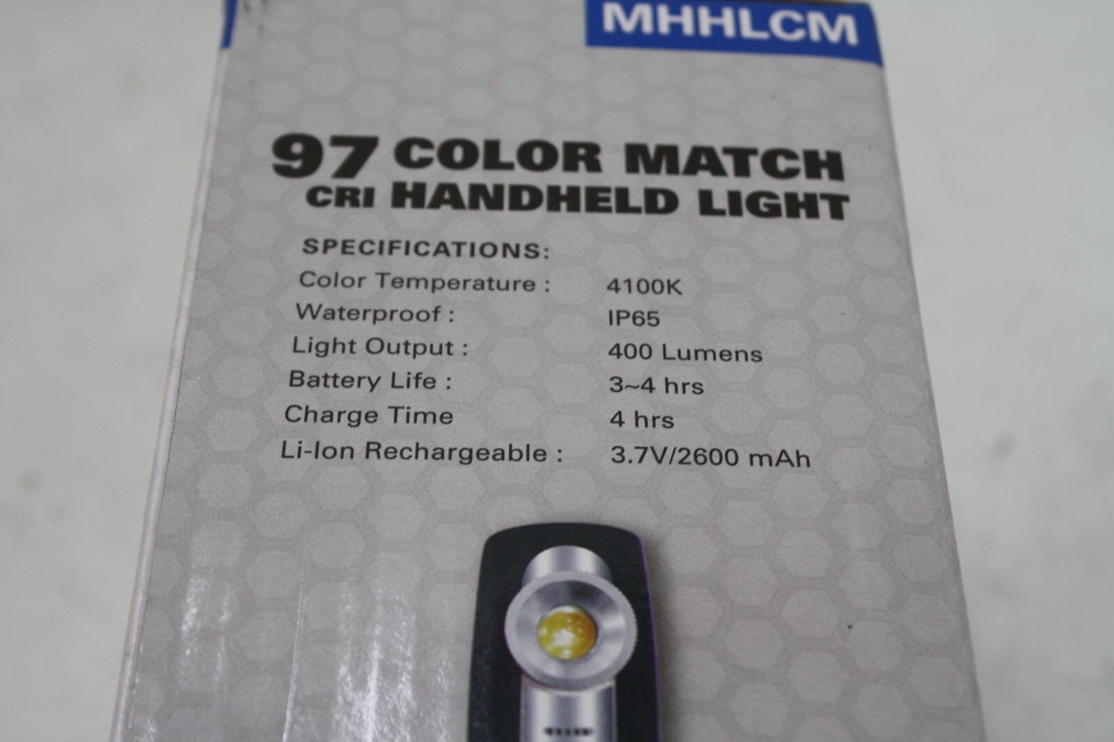 Matco Color Match Rechargeable Magnetic Folding Base Paint Flashlight Sun Light