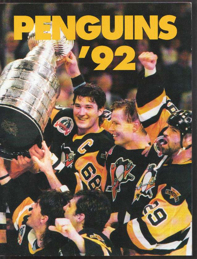 1992 PITTSBURGH POST GAZETTE PENGUINS A GREAT YEAR FOR HOCKEY PROGRAM LEMIEUX