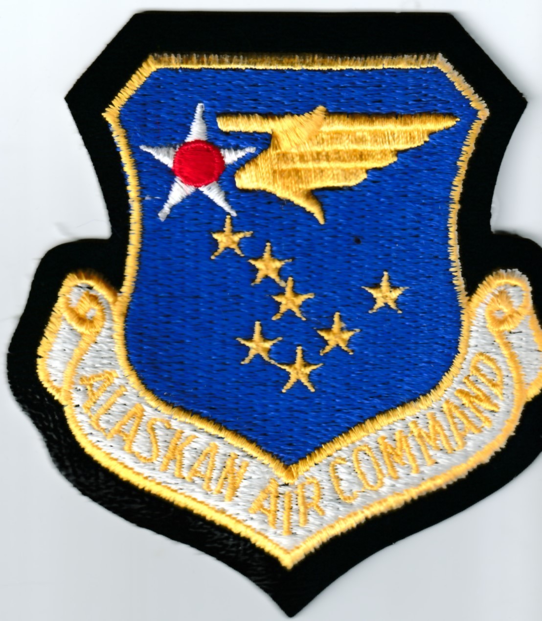 USAF AIR FORCE ALasakan Air Command	Elmendorf AFB  10x 10 cm  Leather patch