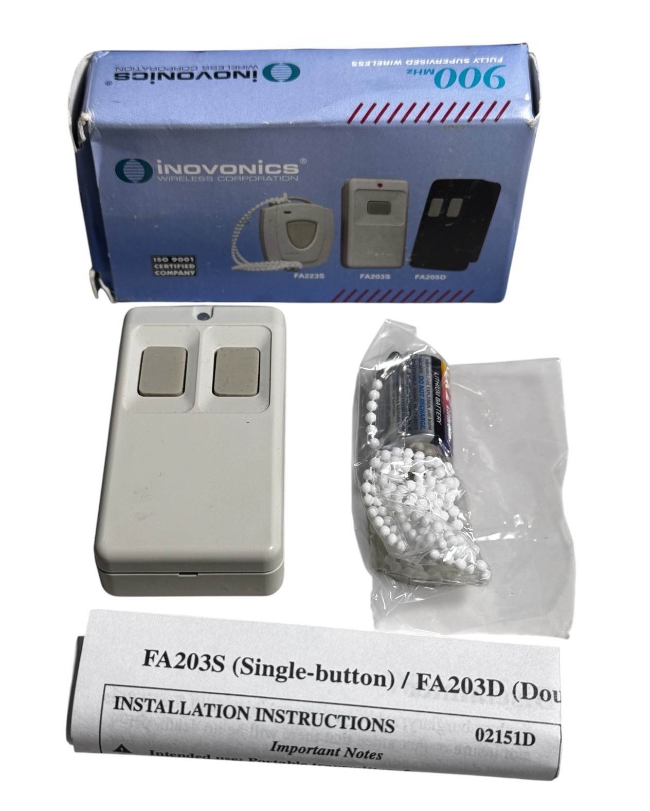 Inovonics FA203D Wireless Double Button Transmitter 900MHz New Open Box