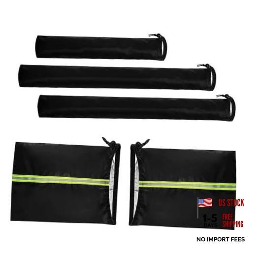 5 PCS Side Mirror Covers and Windshield Wiper Covers, Front Rear Side Mirror