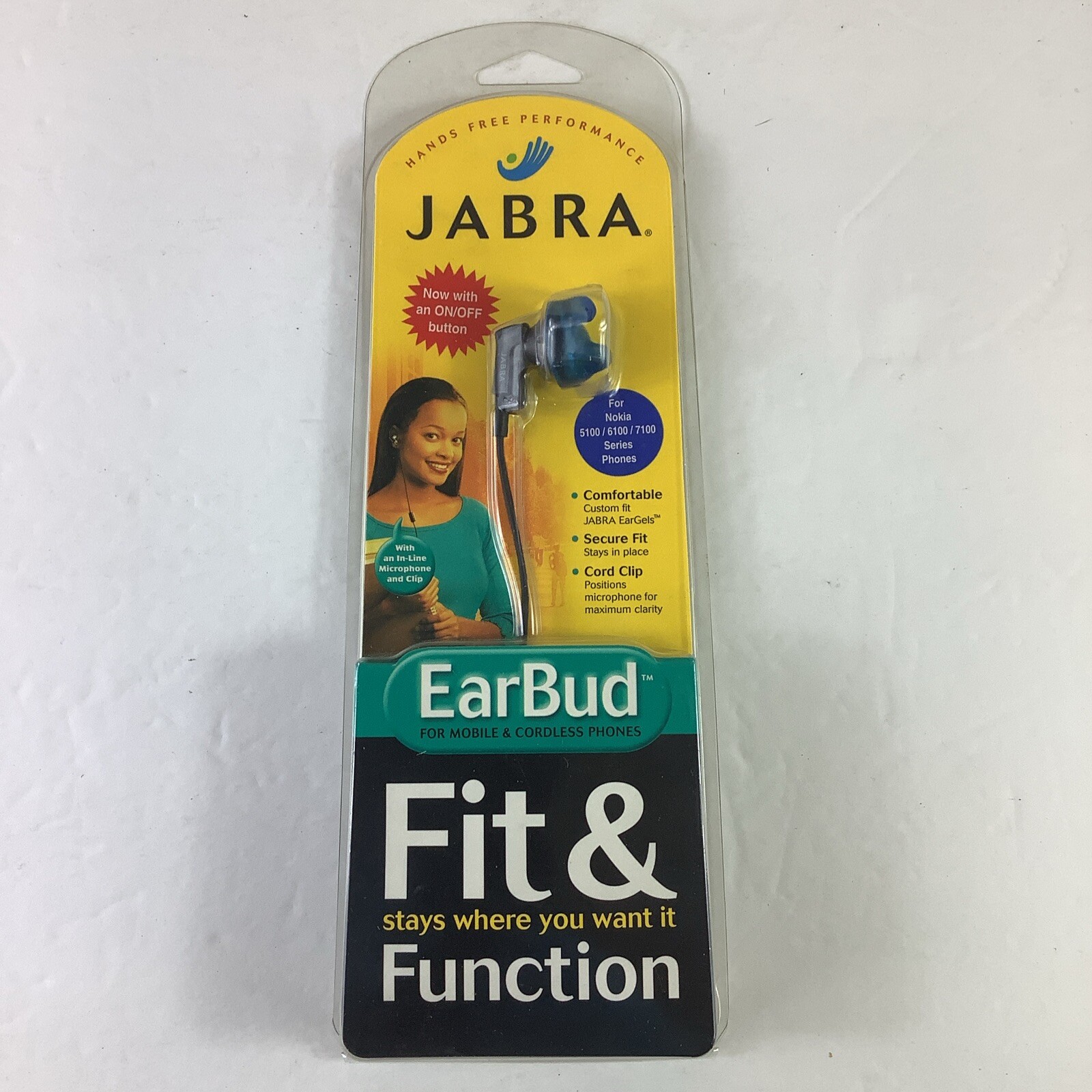 Jabra Fit & Function Earbud Headset For Nokia 5100/6100/7100 Series 2.5mm Jack