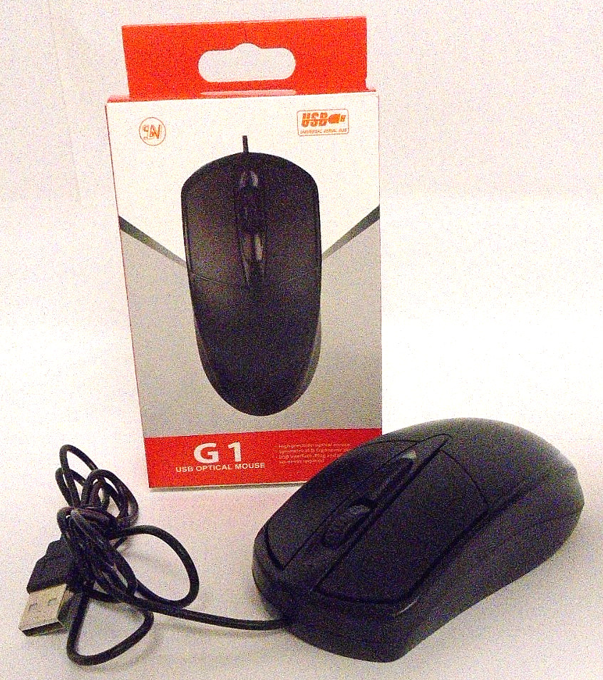 SN G1 USB Optical Mouse High Precision Symmetrical Ergonomic Plug Play Free Ship