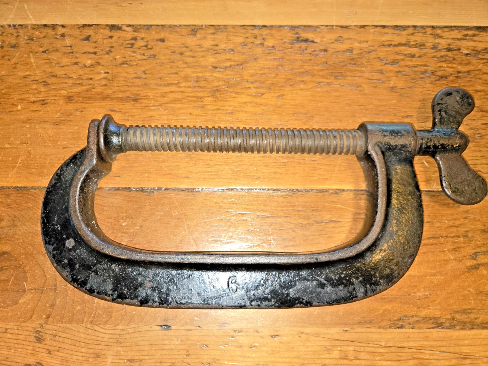 Vintage Circle E, (7600-E) "Bat Wing" Style "C" Clamp - Blacksmith / Woodworking