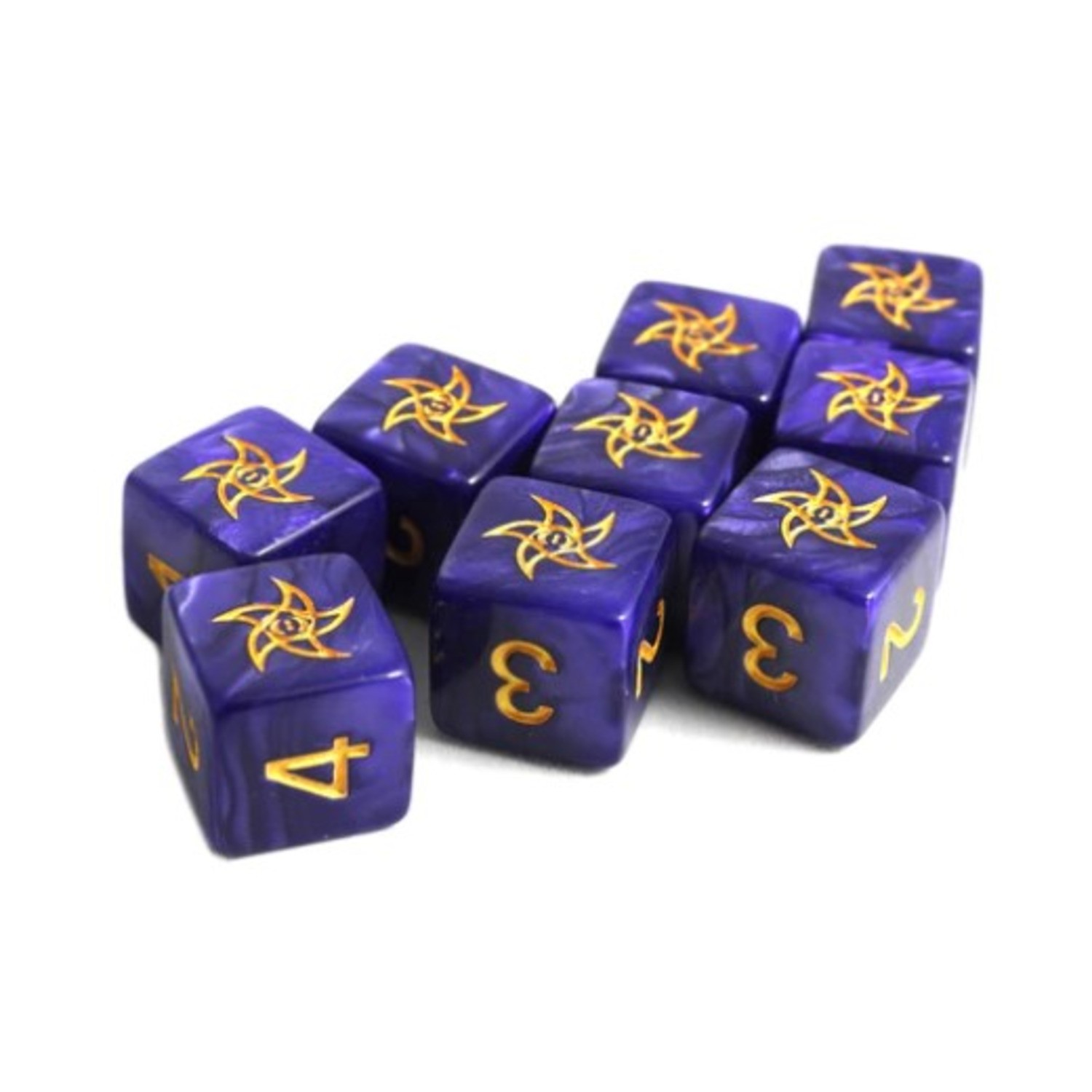 Infinite Bl Elder Dice  d6 Tube - Purple w/Astral (Star) Elder Sign Design New