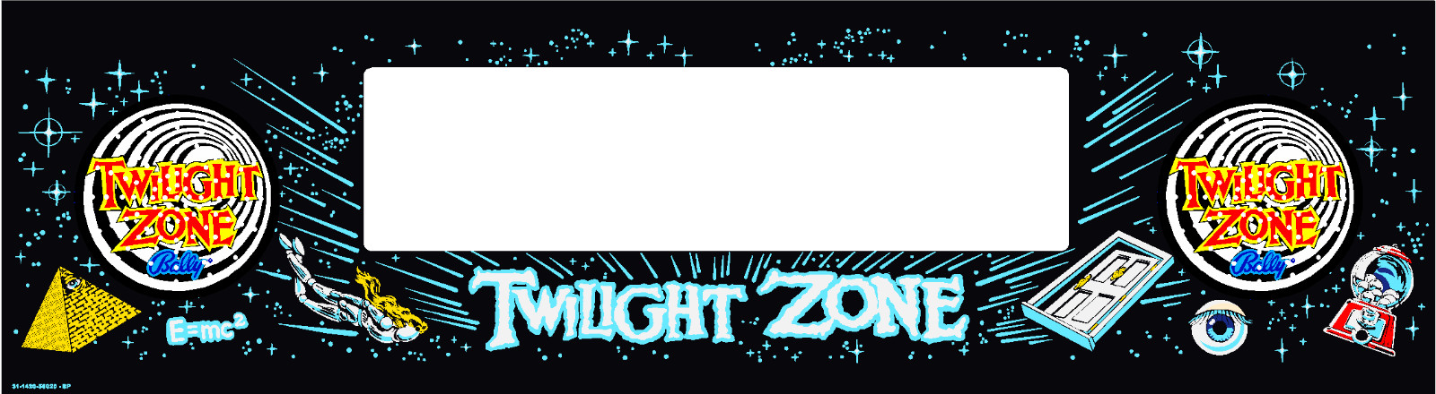 Amazing Bally Twilight Zone Pinball Machine CUSTOM SPEAKER PANEL #2 AWESOME!