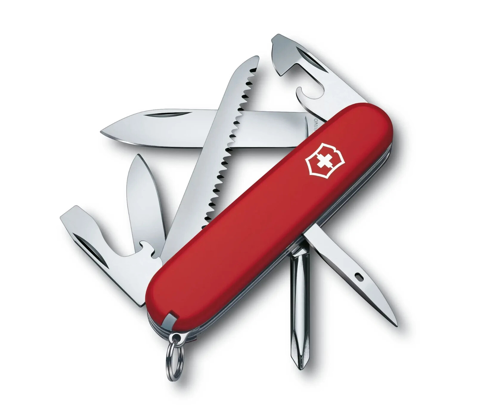 VICTORINOX Swiss Army Knife Hiker with Screwdriver and Saw 1.4613 Red