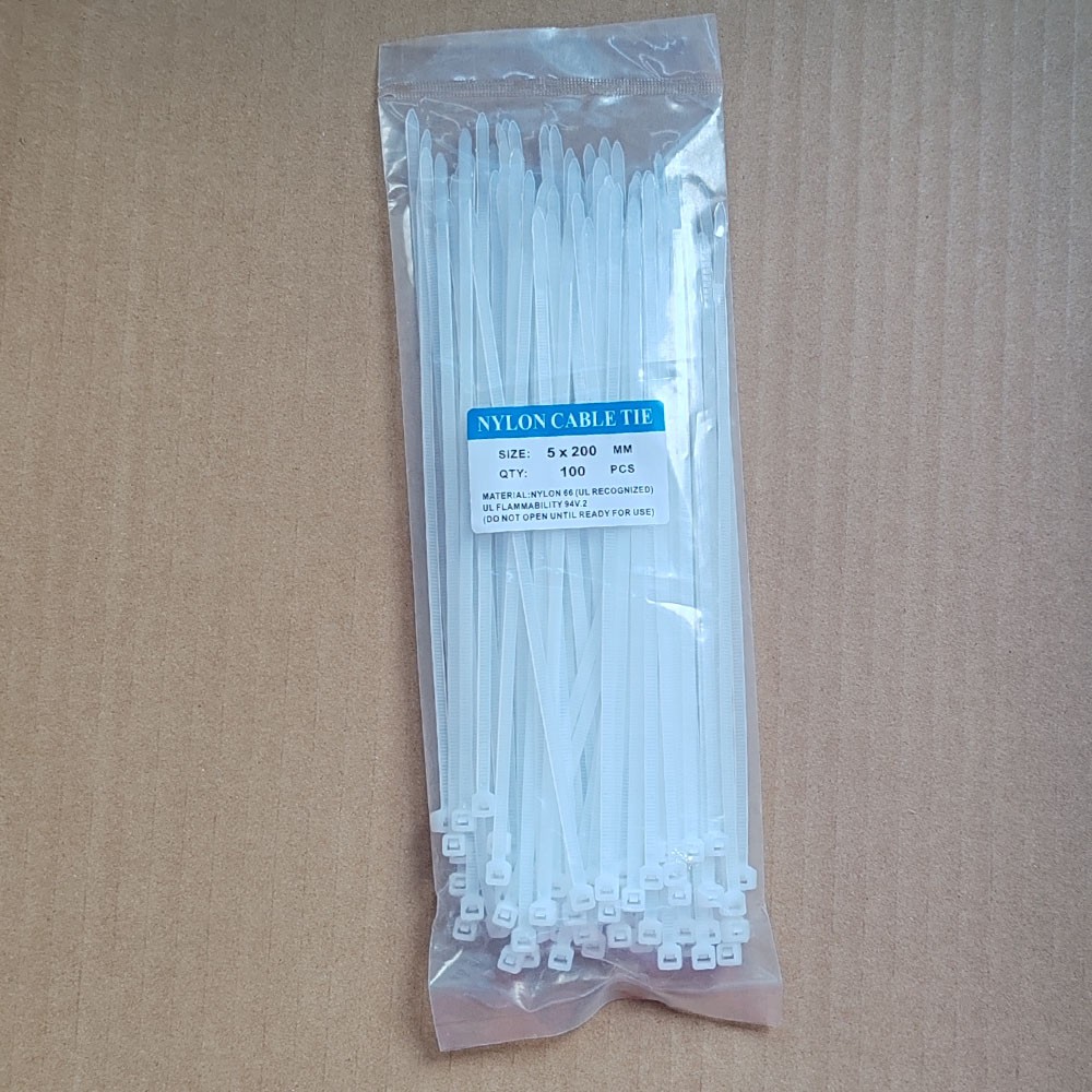 100-Pack Wholesale Nylon Cable Ties |Self-Locking Cable Ties 4×200 mm, 3.6 mm US