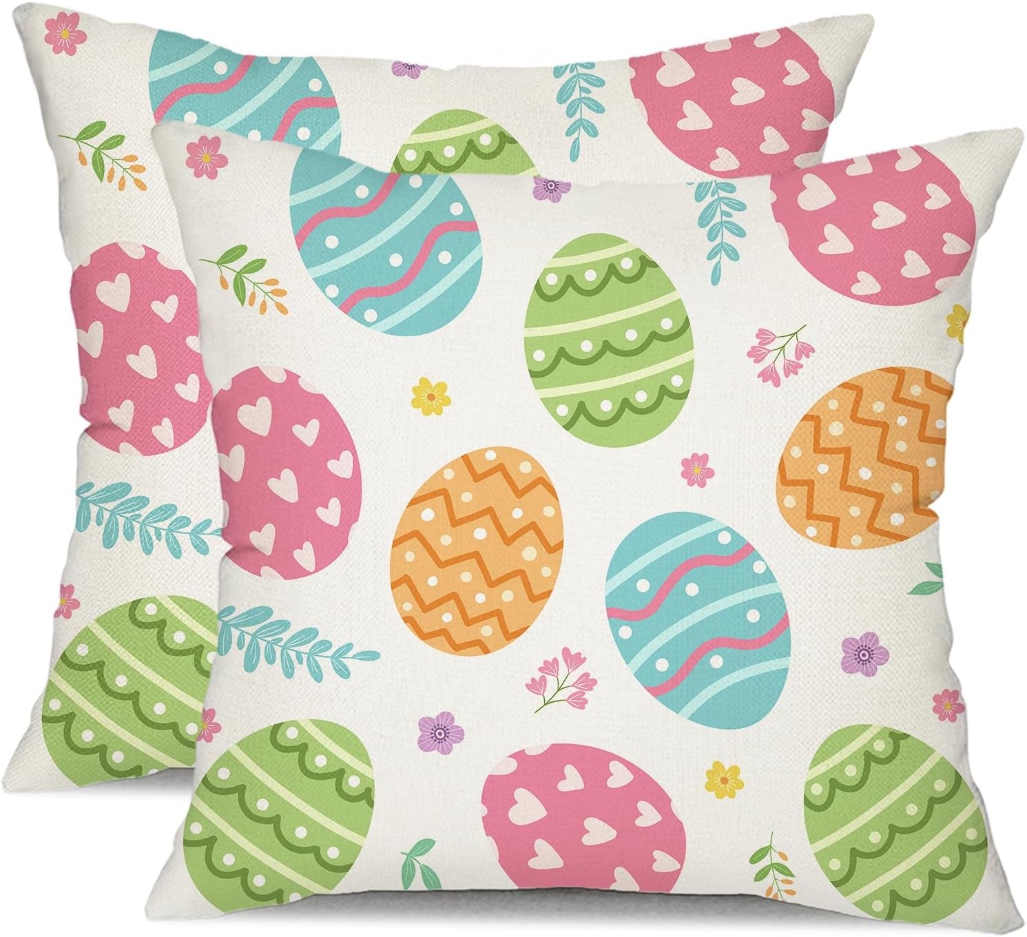 DFXSZ Easter Pillow Covers 18x18 Set of 2 18 x 18 (Pack 2), White