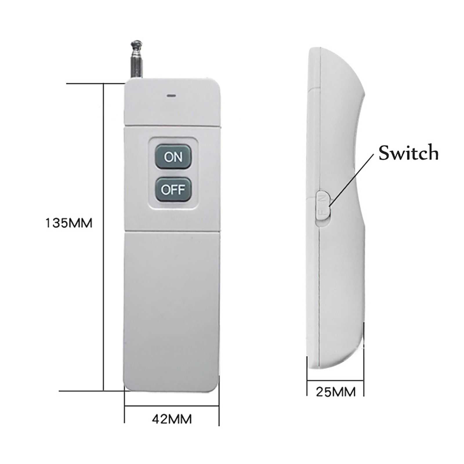 1.5KM Long Range 2CH RF Wireless Remote Control Switch Transmitter+Receiver Set