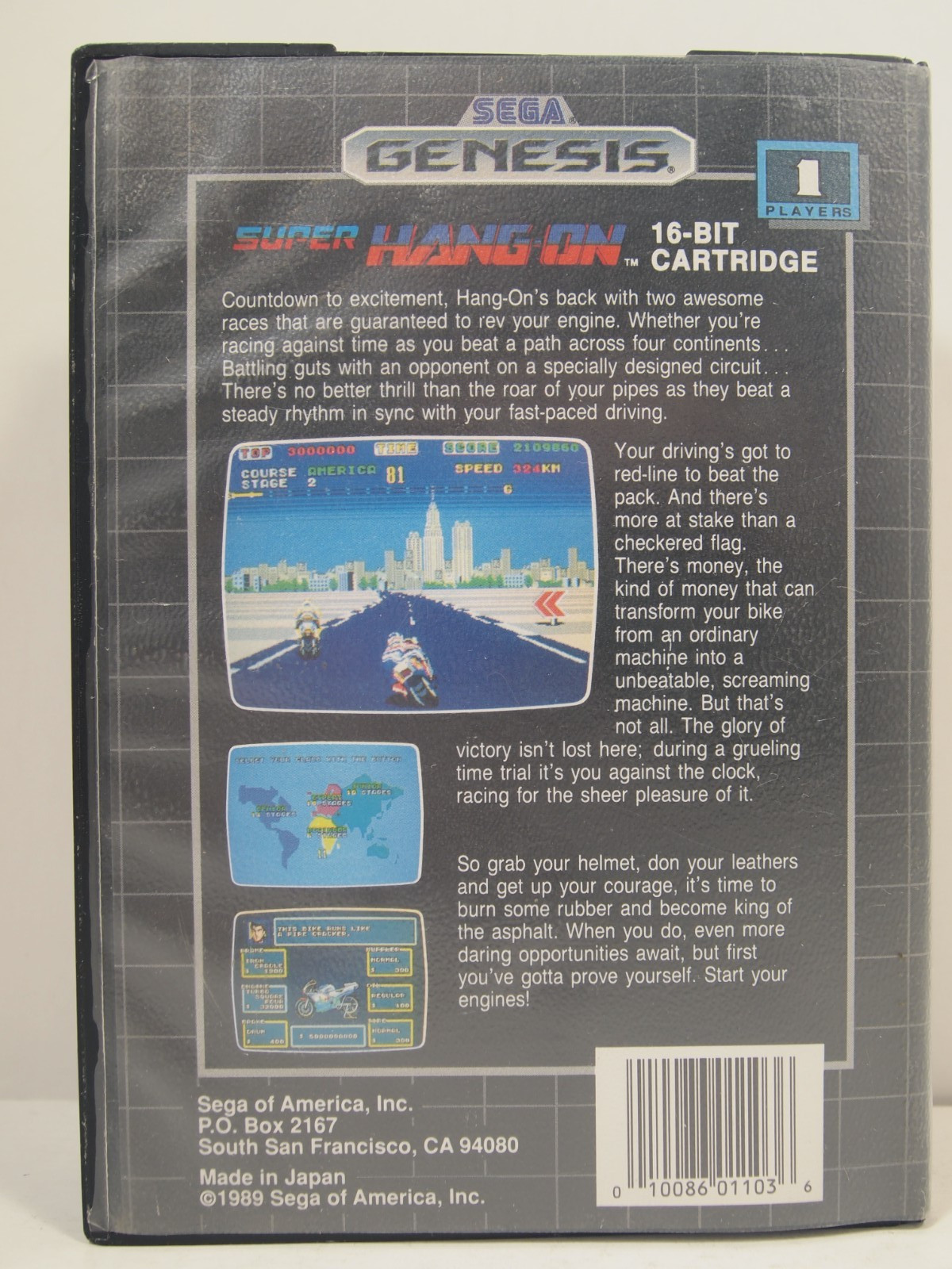 Super Hang-On Case (SEGA Genesis) Authentic BOX ONLY