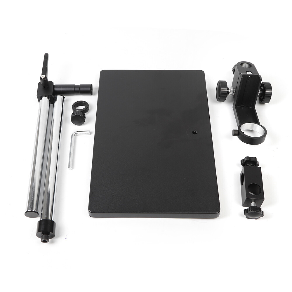 Lab Dual Arm Set 50 mm Digital Microscope Camera Table Stand Holder Lift Bracket