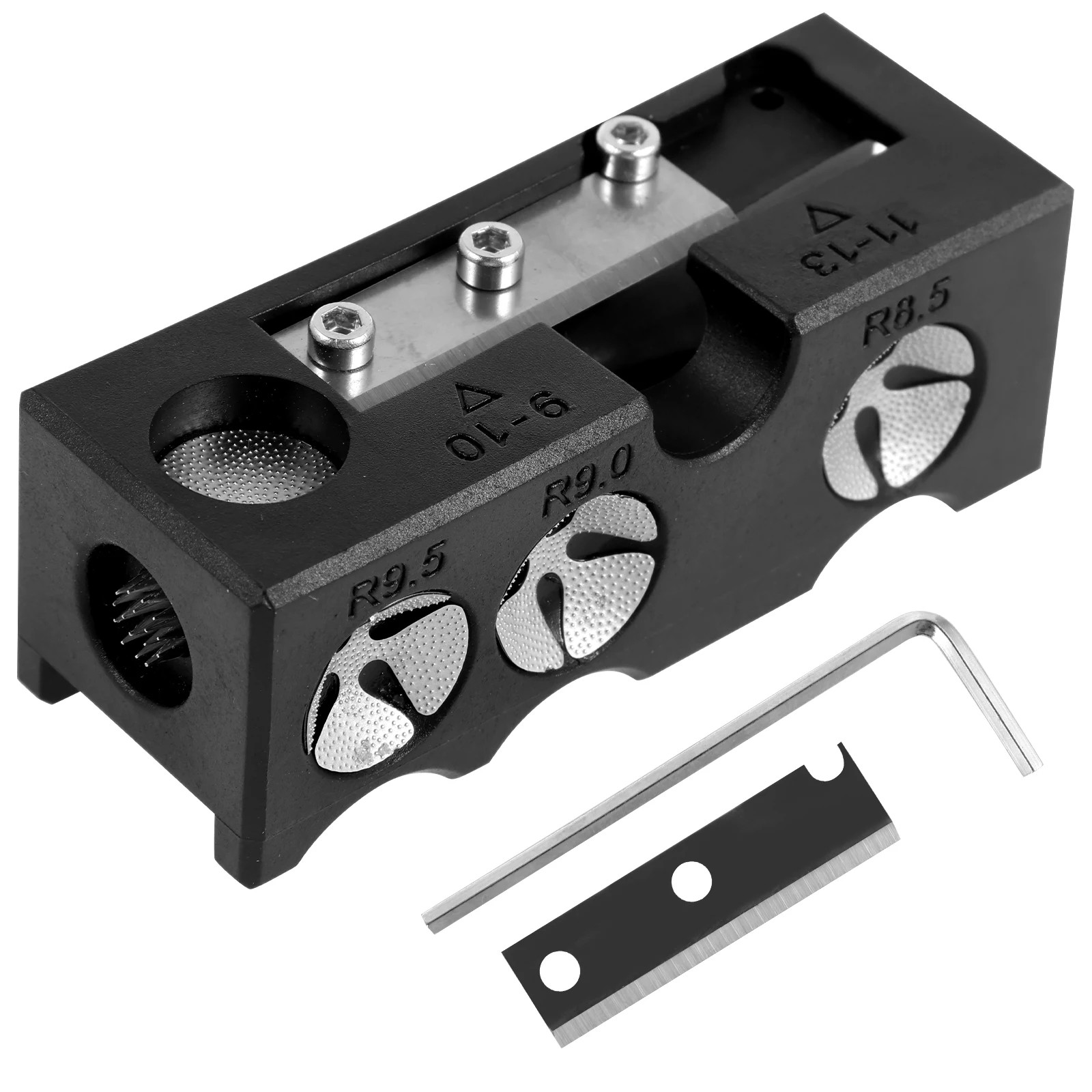 11 In 1 Billiard Cue Tip Shaper Aluminum Alloy Pool Cue Tip Repairer with Wrench