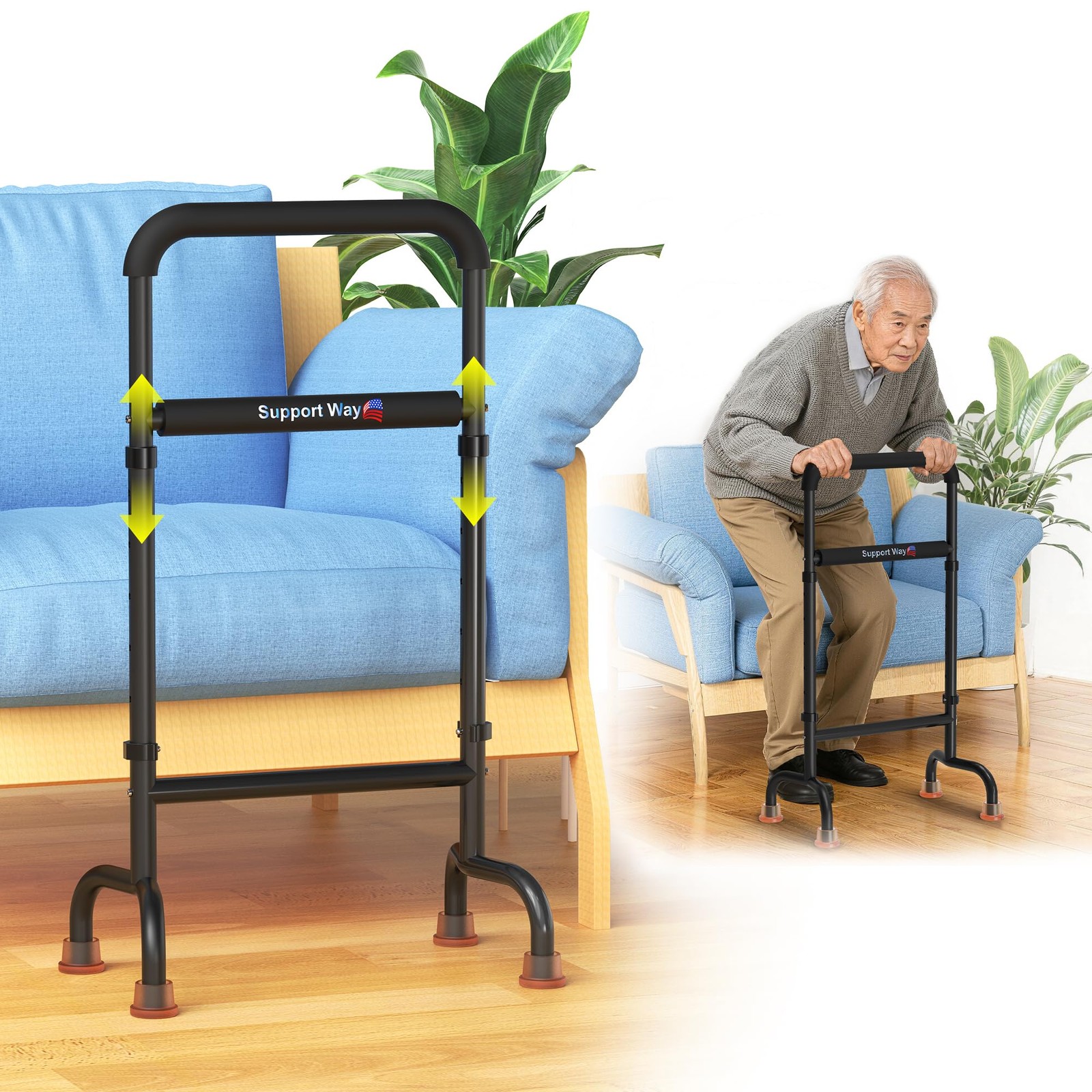 New Best Stand Assist for Elderly Couch & Chair Riser - Heavy-Duty Steel Frame