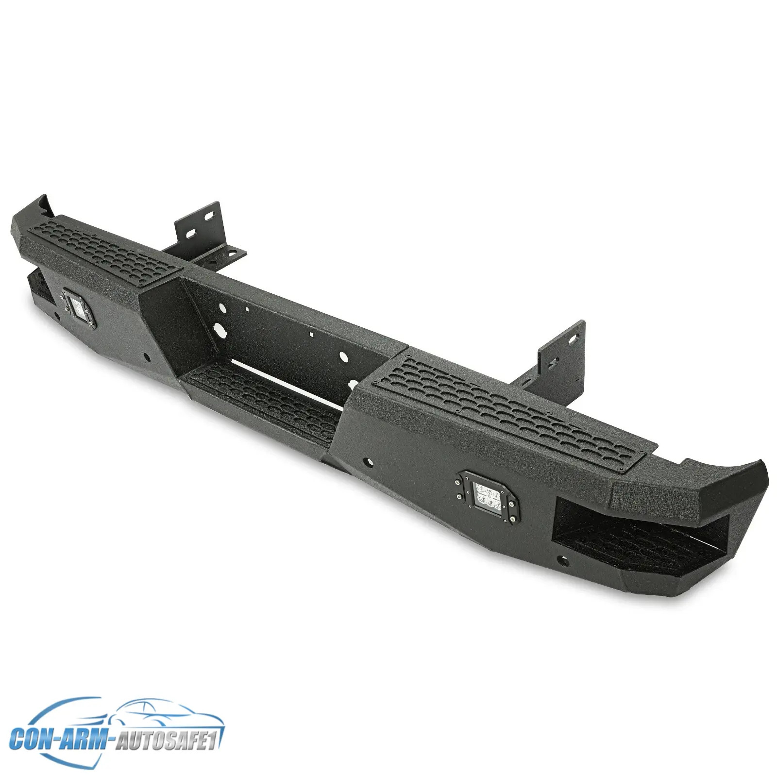 Rear Bumper w/ LED Fog Lights For 1999-2016 Ford Super Duty F250 F350 Heavy Duty