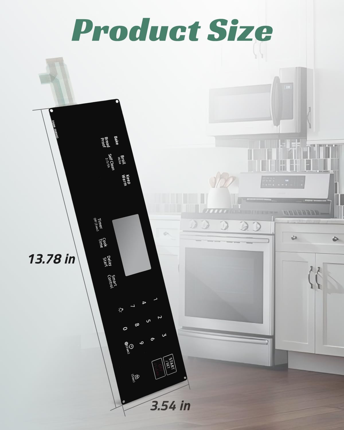 Membrane Touchpad Control Panel for Samsung Gas Ranges NX60A6311 Series