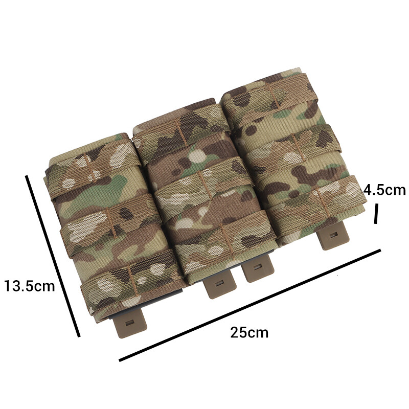 Wosport Tactical Mag Pouch Triple Mag Carrier FAST 7.62mm MOLLE Pouch Military