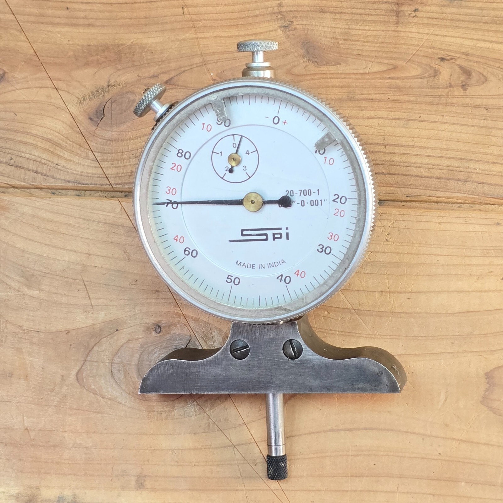SPI Standard Dial Indicator, 0.500" Range, 0-100 & 0-50-0 Reading - 20-700-1