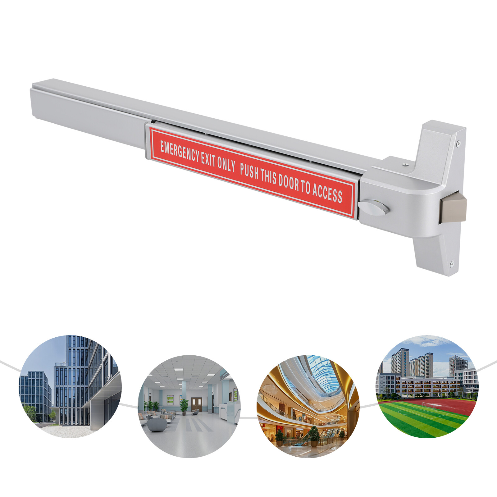 Door Push Bar Panic Exit Device Heavy Duty Emergency Hardware Commercial Grade