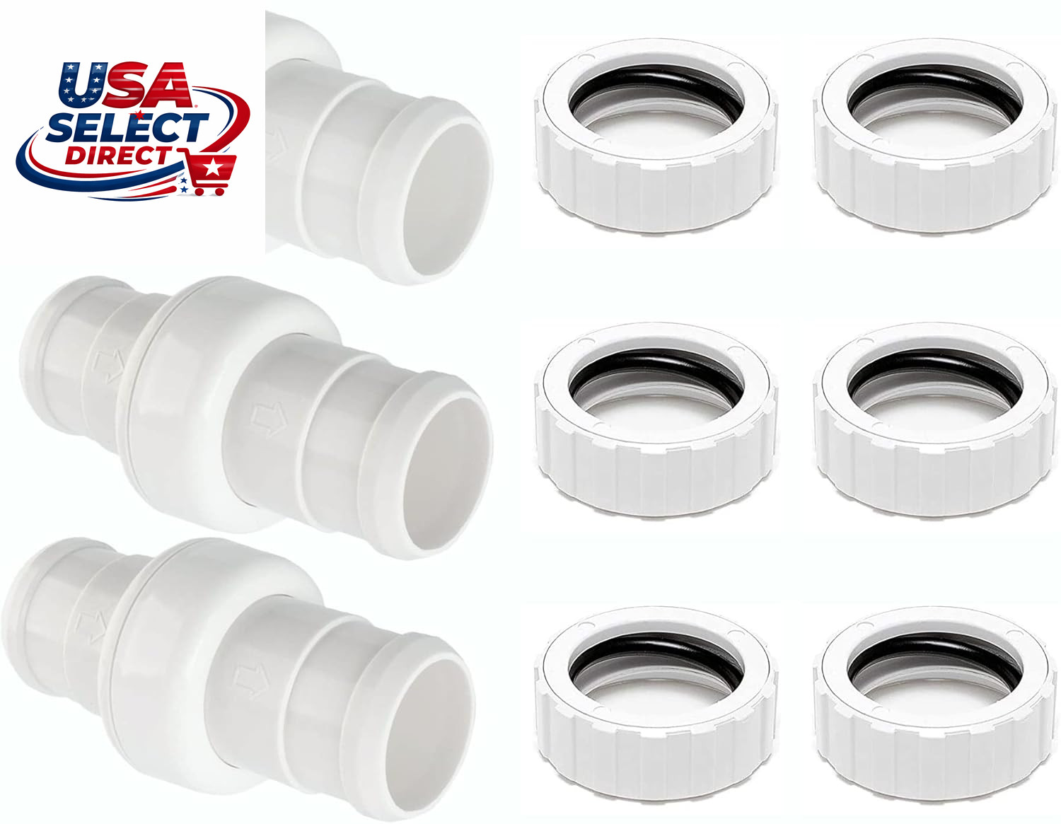 Pool Cleaner Hose Swivel & Nut Combo Replacement Kit for Polaris Zodiac 360 (3 P