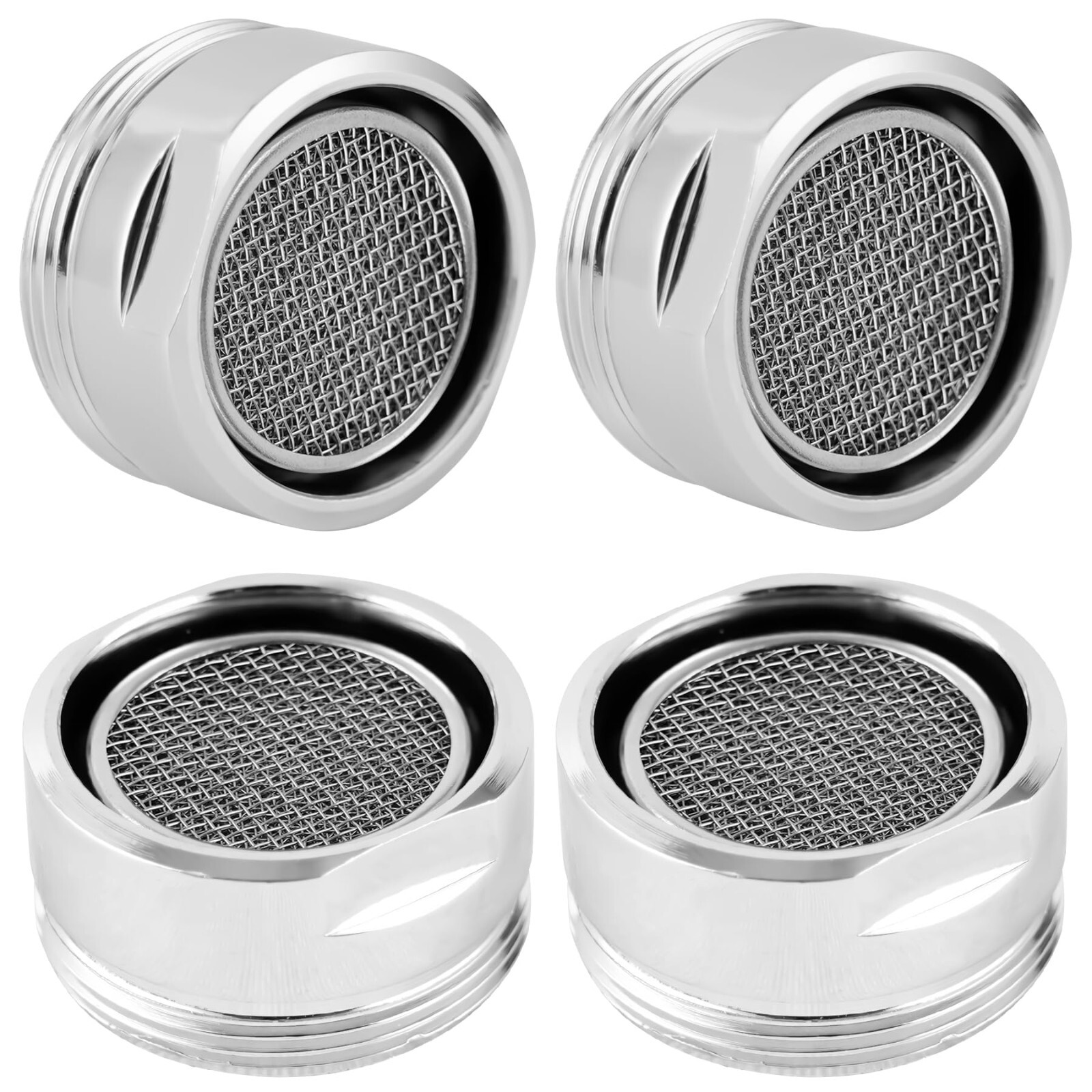 4 PCS Faucet Aerator, Kitchen Sink Aerator Faucet Filter with Solid Brass Shell