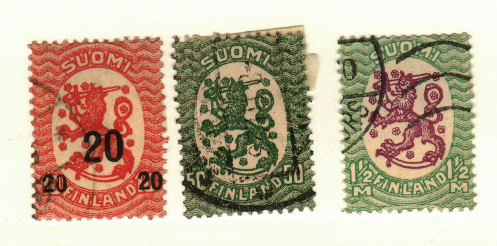 Finland #120, 132, 135 used