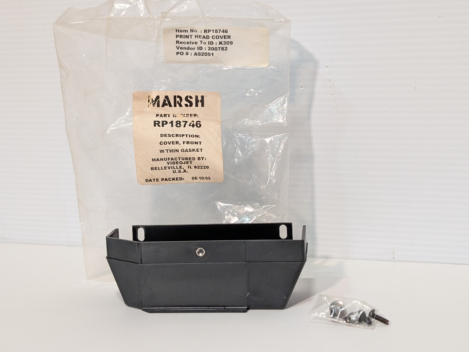 Marsh RP18746 Print Head Cover With  Thin Gasket For Marsh Ink Jet Printer
