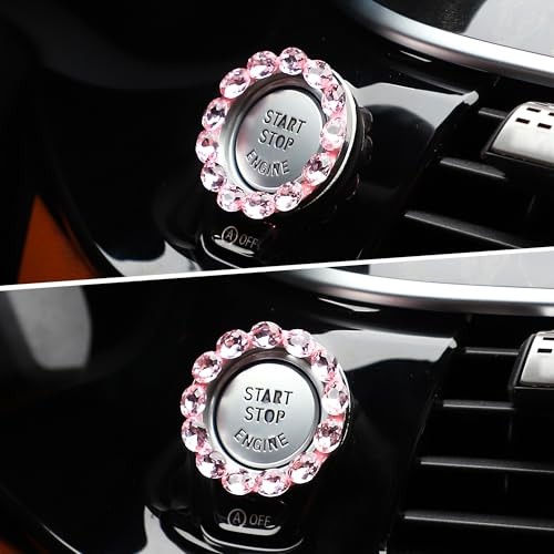 Bling Car Engine Start Button Cover Bling Interior Crystal Push Start Button