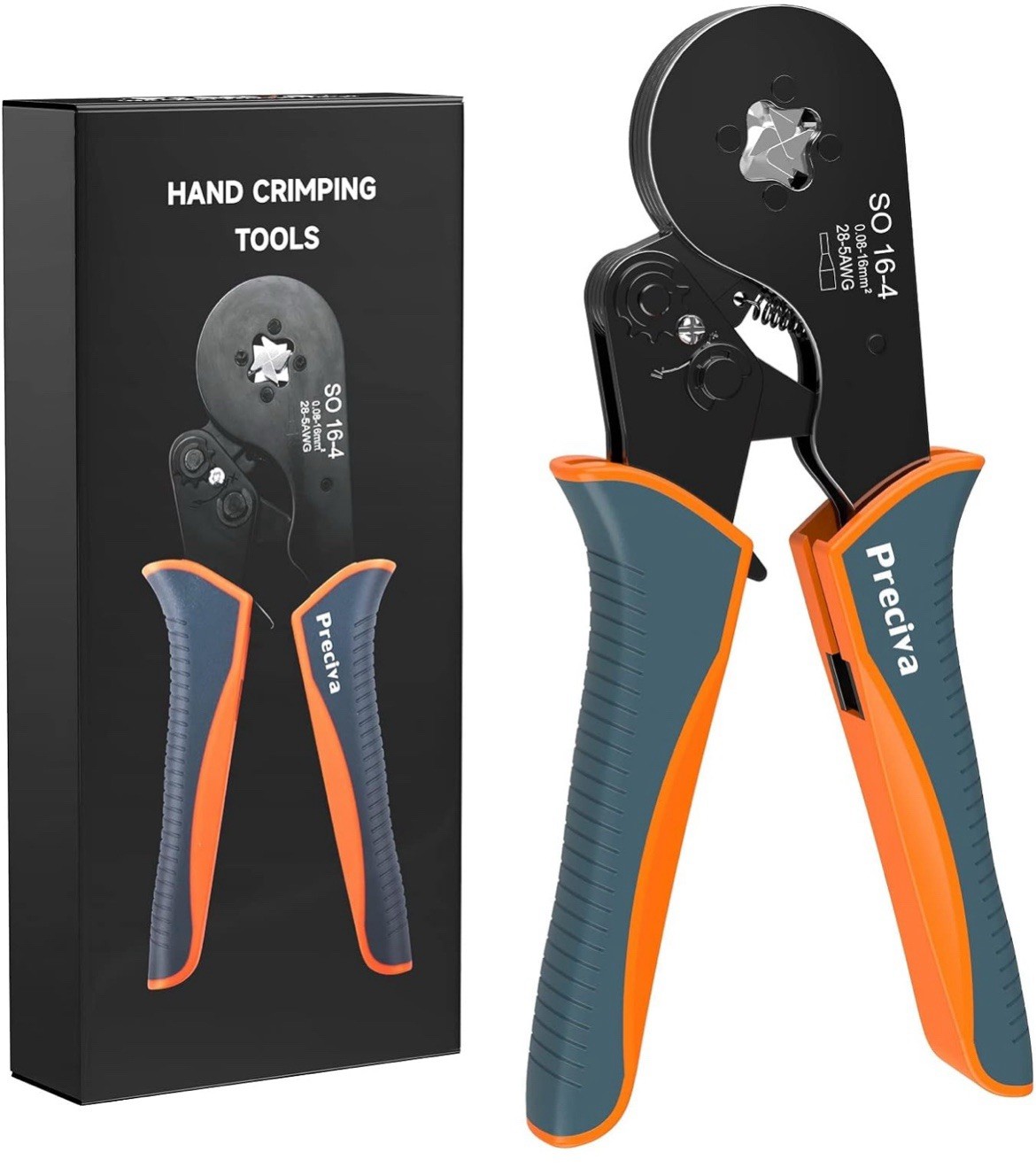 Wire Ferrule Crimping Tool, Preciva Square Jaw Wire Crimping Pliers AWG 28-5