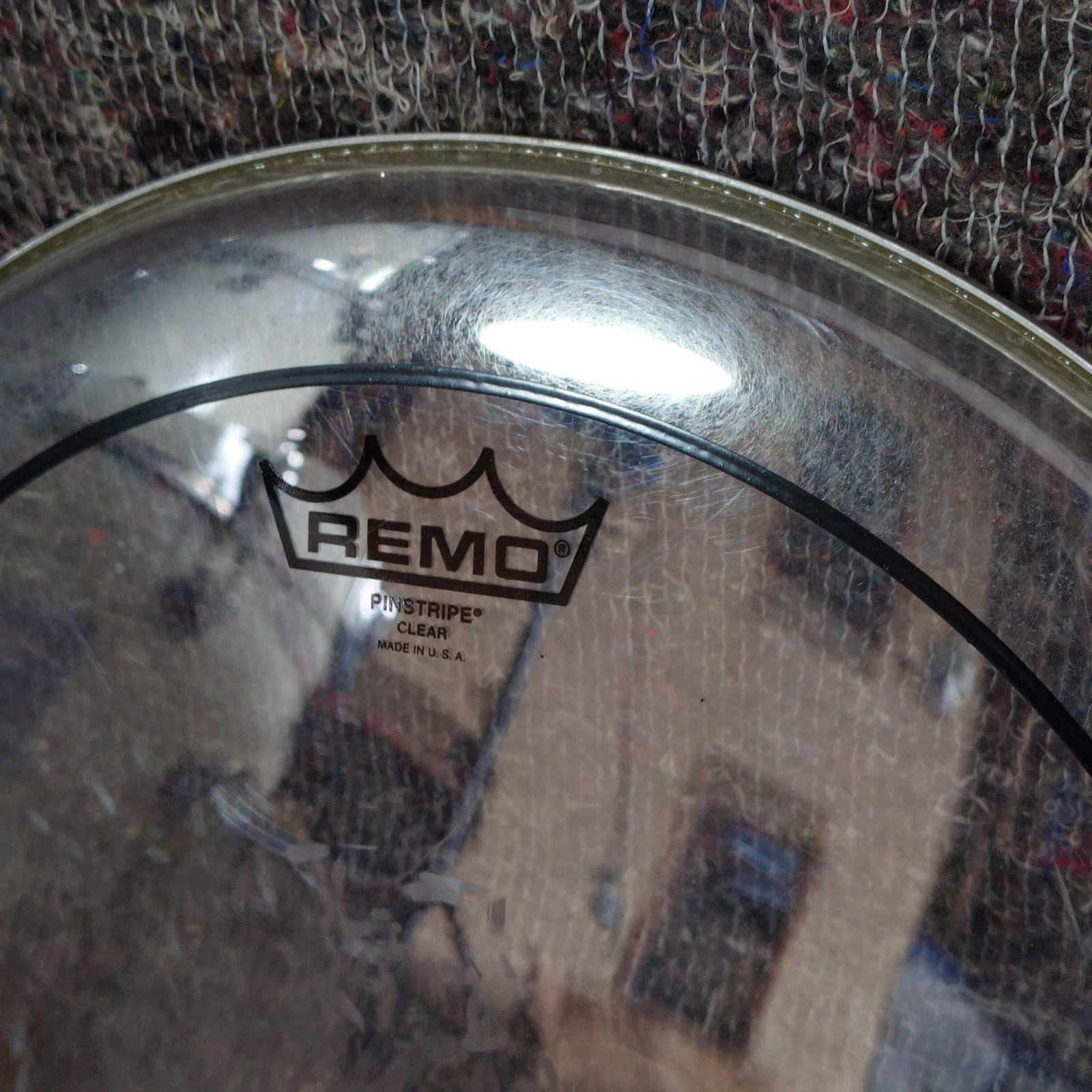 Used Remo Clear Pinstripe 14" Drum Head