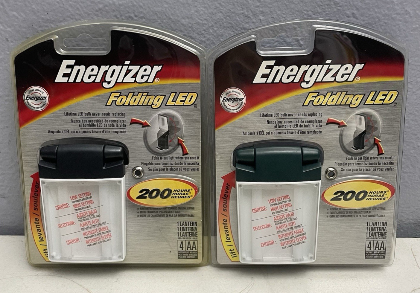 Vintage 2001 Energizer Folding LED Lantern Portable Light 200 Hours Runtime -New