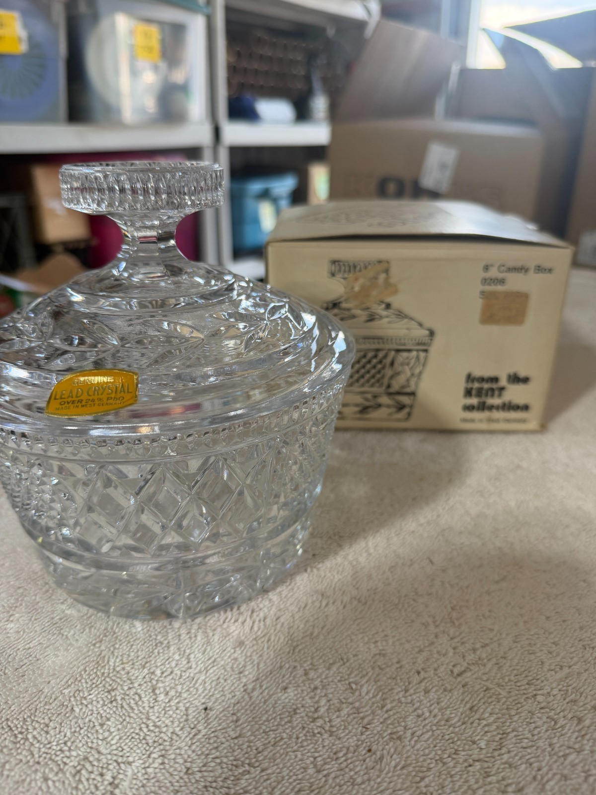 6" Lead Crystal Candy Box from the Kent Collection Germany (GS T-1)