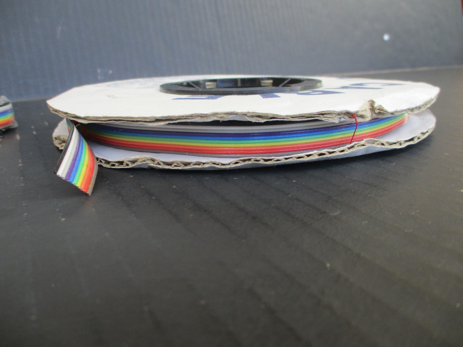 10-Wire Conductor Flat Cable 28 Gage +50ft Rainbow