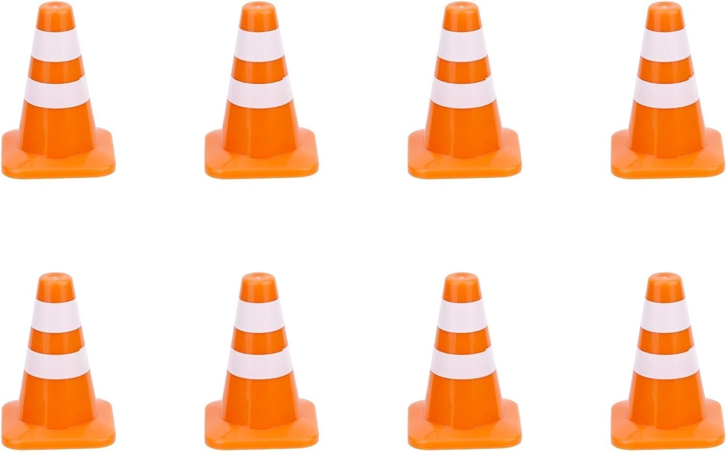 8pcs Mini Traffic Cones, 1.38in Small Safety Construction Cones Road Tiny Cau...