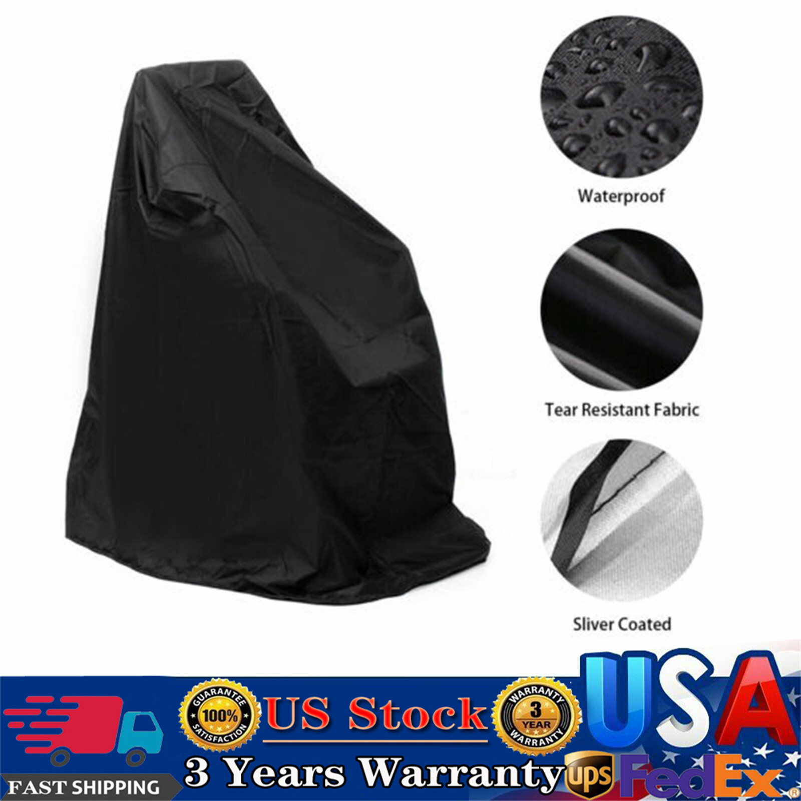 Waterproof Wheelchair Storage Cover For Electric Wheelchairs 210D Oxford Cloth