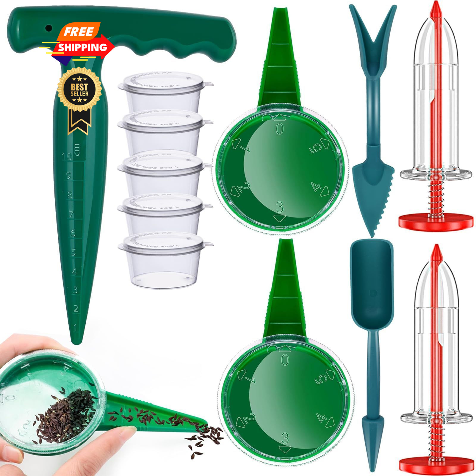 Seed Spreader 12PCS Sowing Seeds Dispenser Set Mini for