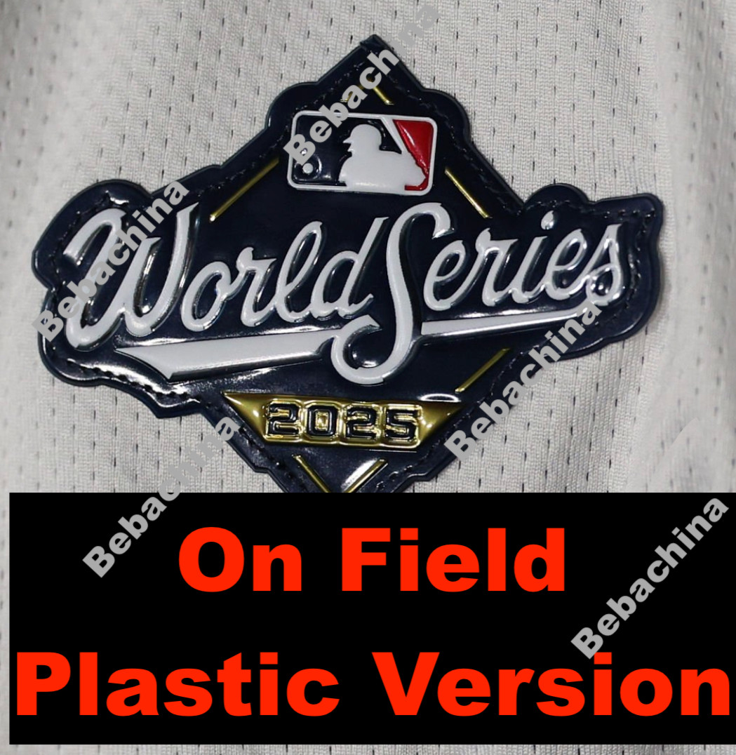 Official Plastic MLB 2025 World Series Patch Jersey LA Dodgers Toronto Blue Jays