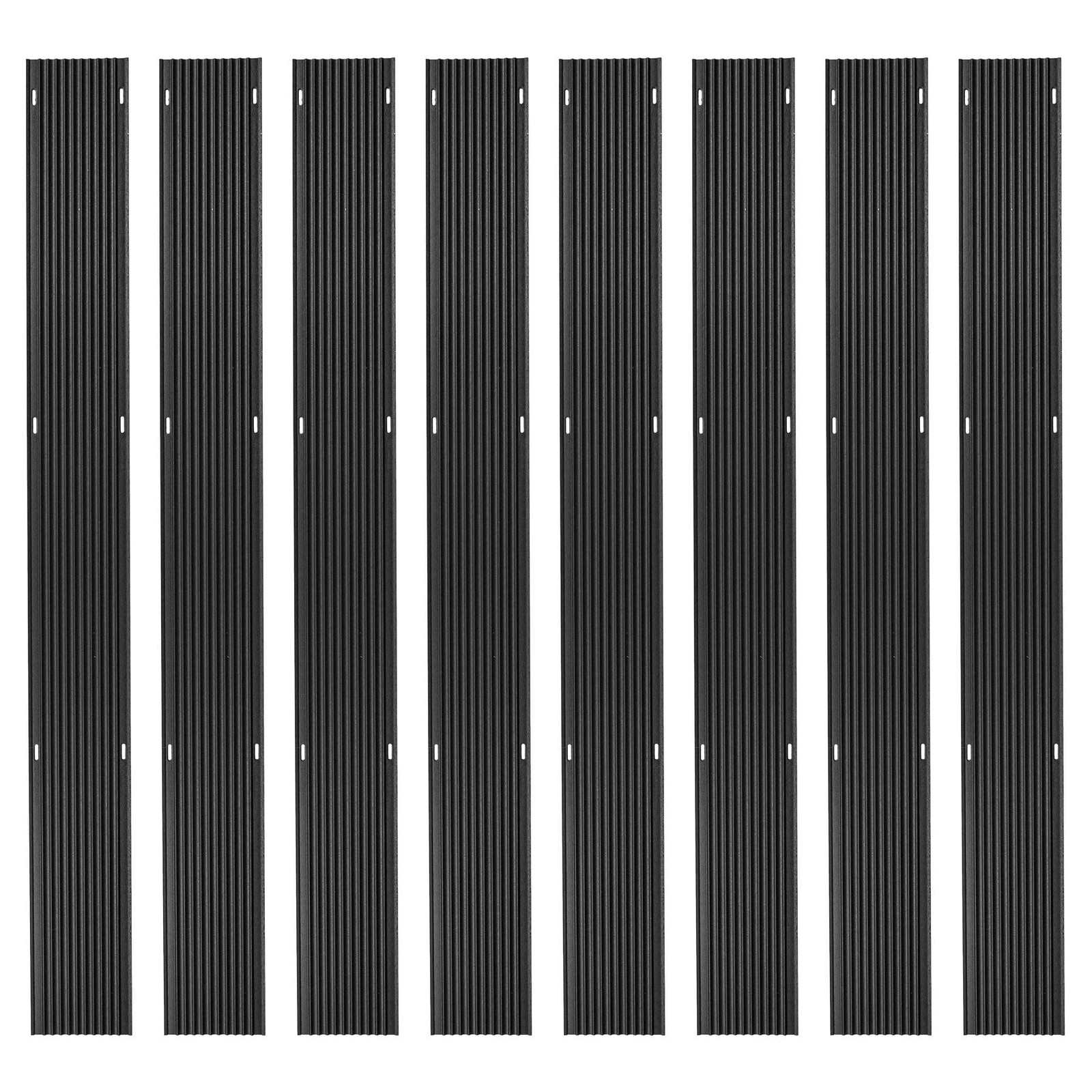 Black Ice 5-Foot Snowmobile Ski Guides - HDPE Trailer and Truck 8-Pack, black