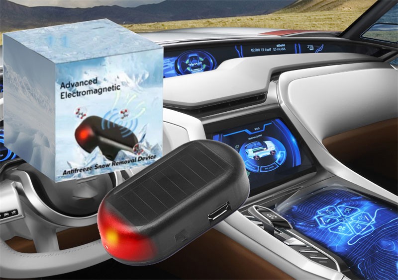 Electromagnetic Car Snow Removal Device Upgrade Solar Drive Car Defroster