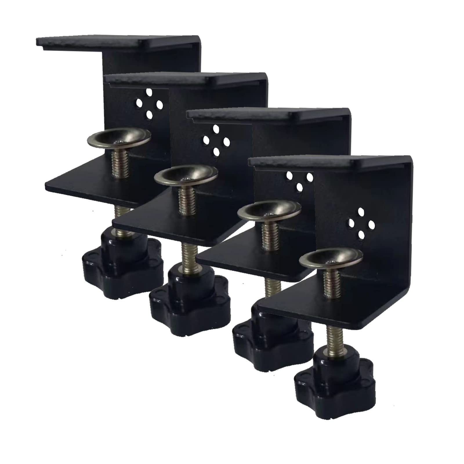 4 Pcs Heavy Duty C Clamps, Adjustable Steel Clamps for Woodworking & No-Drill...