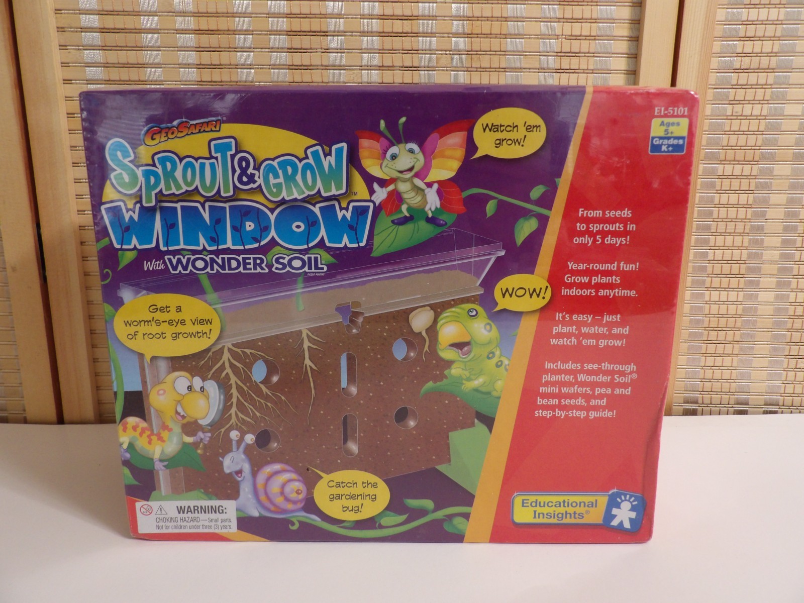 GeoSafari Sprout & Grow Window w/Wonder Soil - Gardening STEM Science  NEW